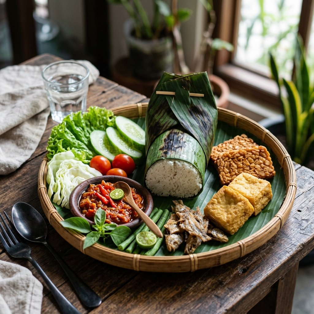 Nasi Timbel Komplit