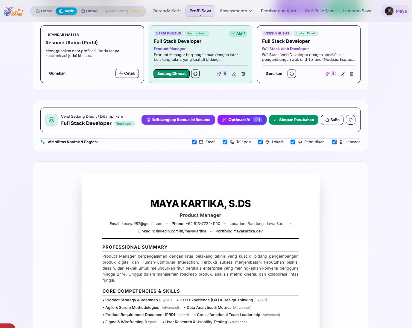 ATS Resume Builder & AI Optimizer