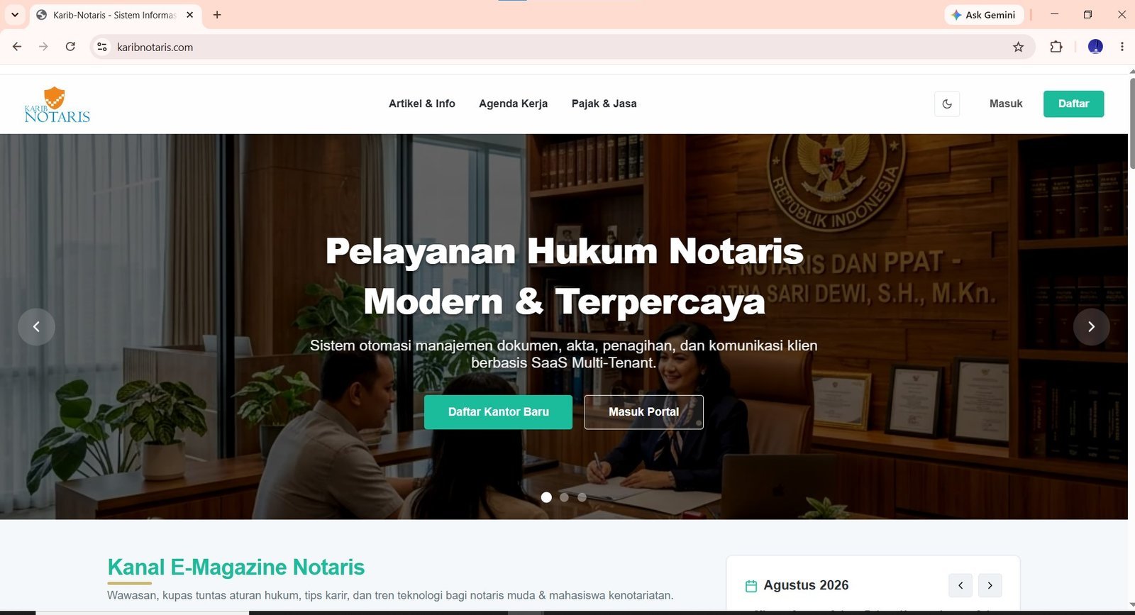 KaribNotaris SaaS CRM Platform for Notary & PPAT
